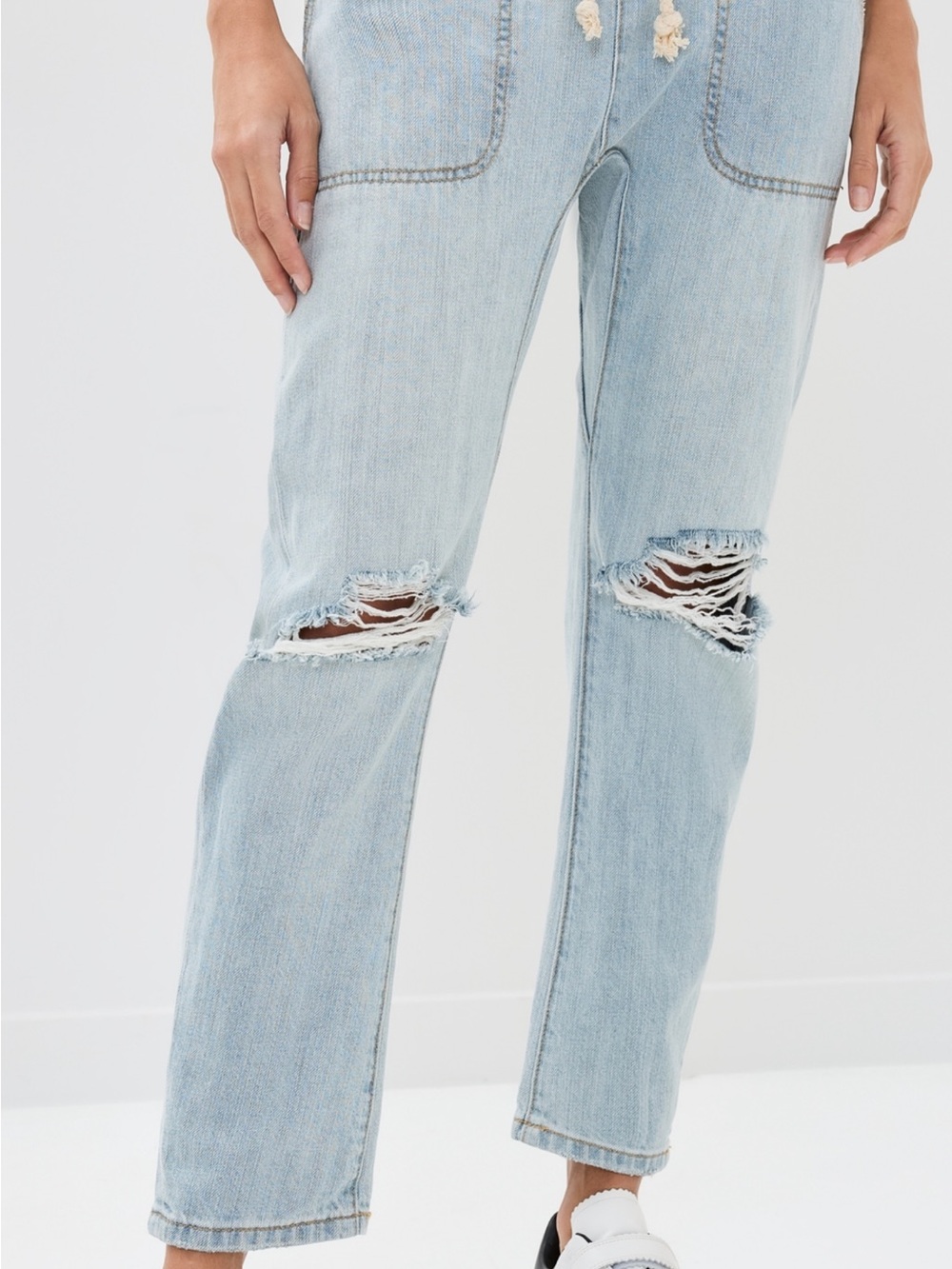 One Teaspoon Shabbies Drawstring Boyfriend Jeans